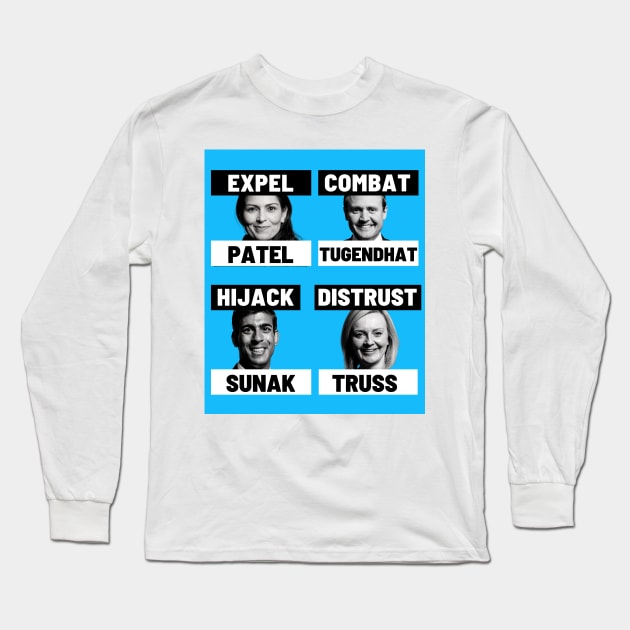 Political T-Shirts UK - Tory Leadership Contenders Long Sleeve T-Shirt by Never Mind The Bedsocks